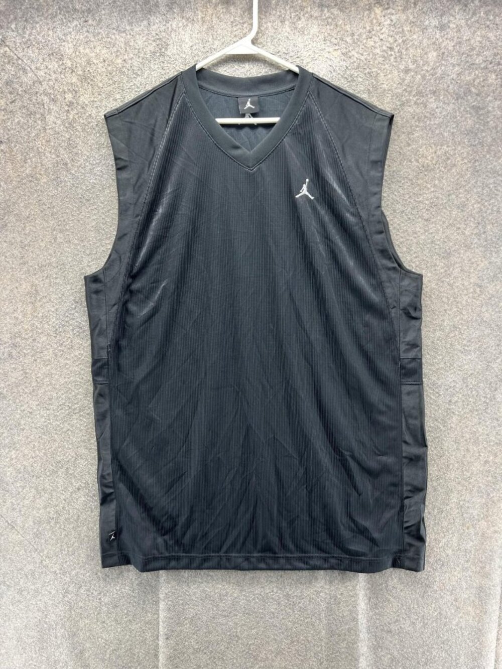 Jordan Tank Mens XLT Black Sleeveless Basketball Jersey Durasheen RARE Jumpman